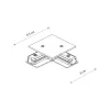 З'єднувач кутовий Nowodvorski 8971 Profile Recessed L-connector IP20 чорний