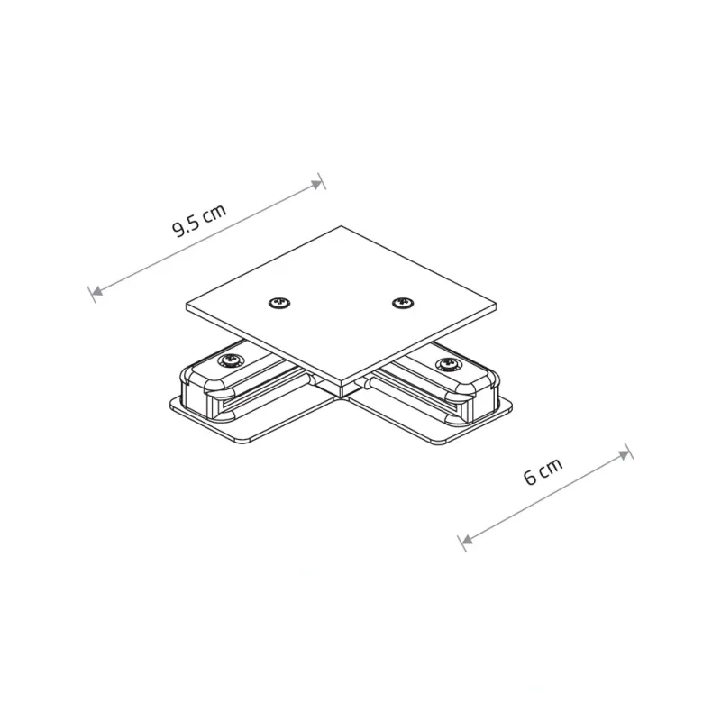 З'єднувач кутовий Nowodvorski 8971 Profile Recessed L-connector IP20 чорний