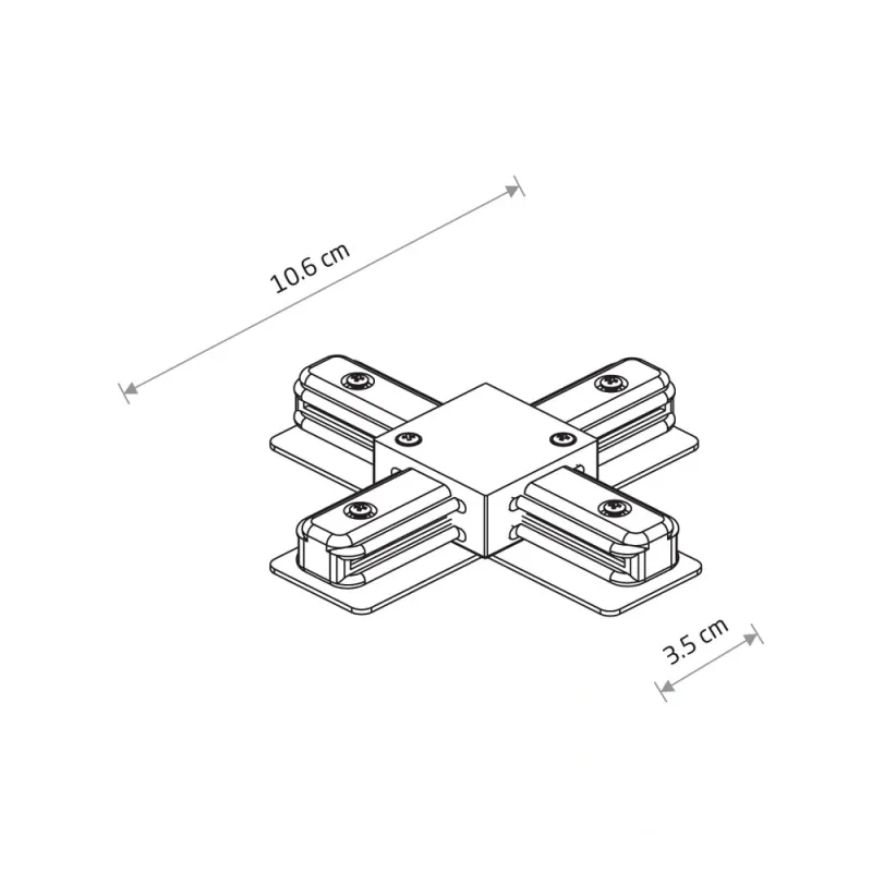 З'єднувач Nowodvorski 9188 Profile X-connector IP20 чорний