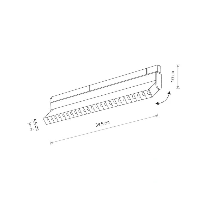 Магнітний трековий світильник Nowodvorski 10151 LVM Focus Out LED 1x15W 3000K 1300Lm IP20 чорний