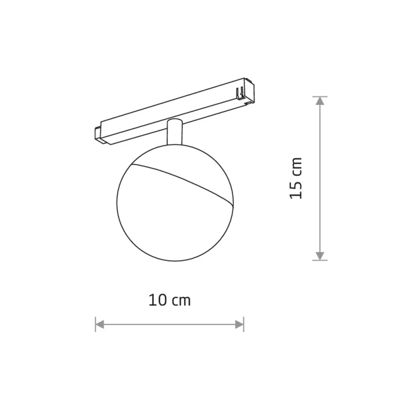 Магнітний трековий світильник Nowodvorski 10152 LVM Lid LED 1x8W 3000K 650Lm IP20 чорний