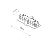 З'єднувач Nowodvorski 9453 Profile Straight Connector IP20 чорний