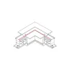 З'єднувач кутовий Nowodvorski 8231 CTLS Recessed Power L Connector Right IP20 чорний