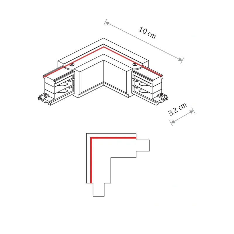 З'єднувач Nowodvorski 8705 CTLS Power L Connector L-L IP20 білий