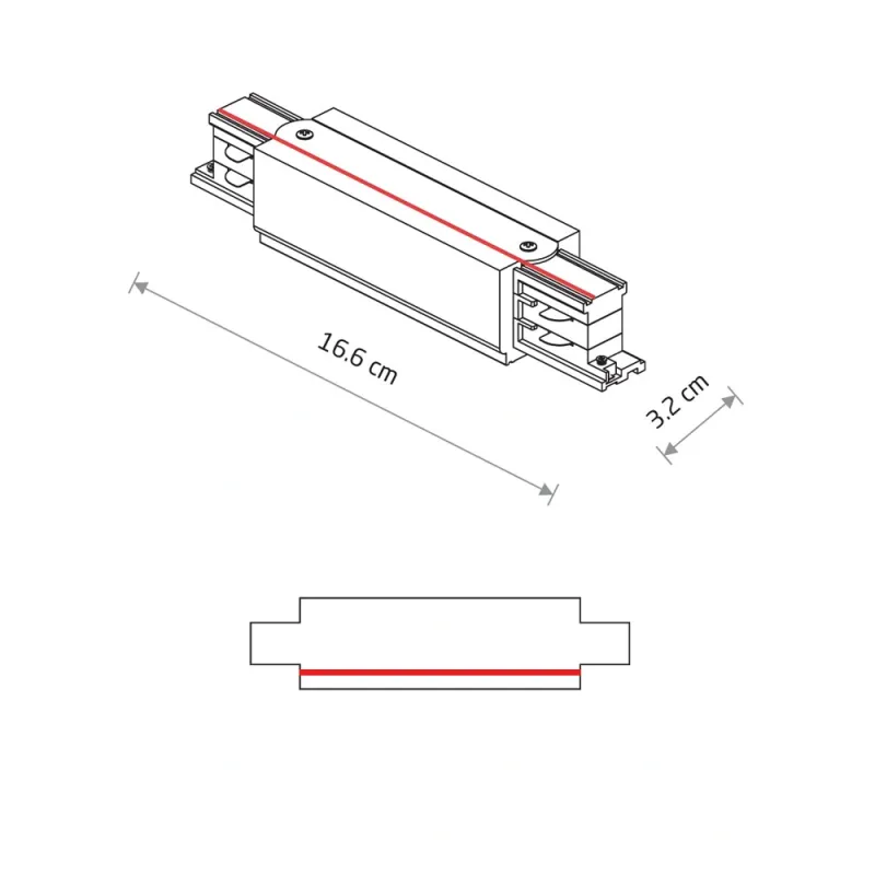 З'єднувач Nowodvorski 8708 CTLS Power Straight Connector IP20 чорний