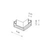 З'єднувач кутовий накладний Nowodvorski 11727 NANO-LVM Horizintal Corner IP20 чорний