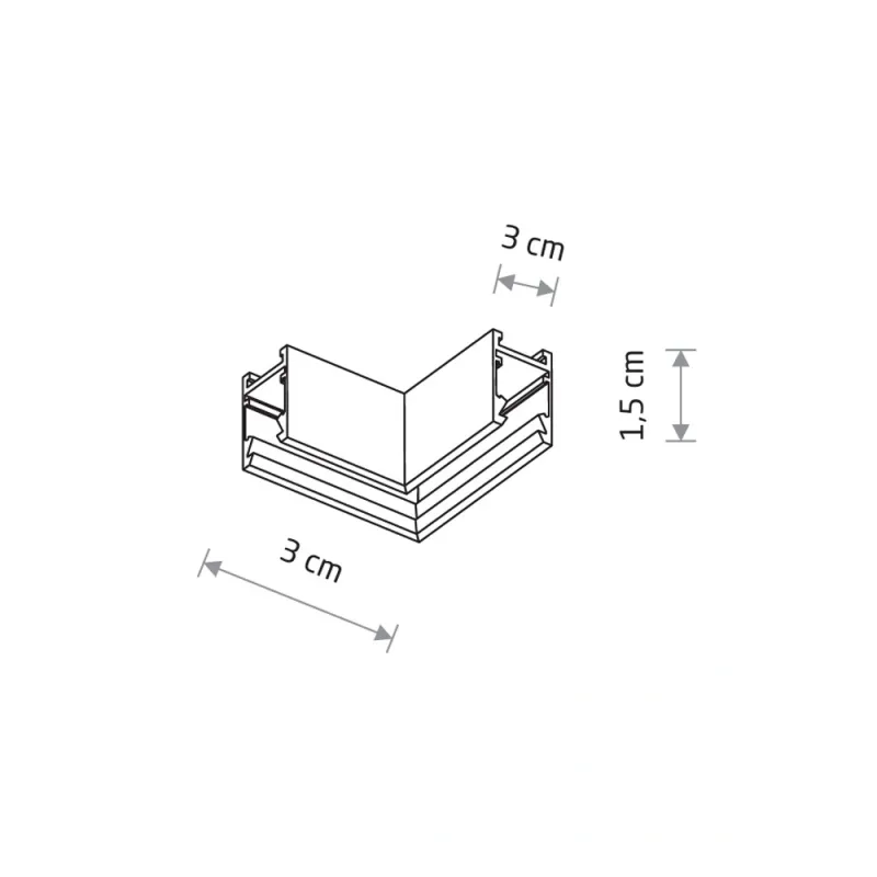 З'єднувач кутовий накладний Nowodvorski 11727 NANO-LVM Horizintal Corner IP20 чорний