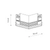 З'єднувач кутовий врізний Nowodvorski 11622 LVM Recessed Horizintal Corner IP20 білий