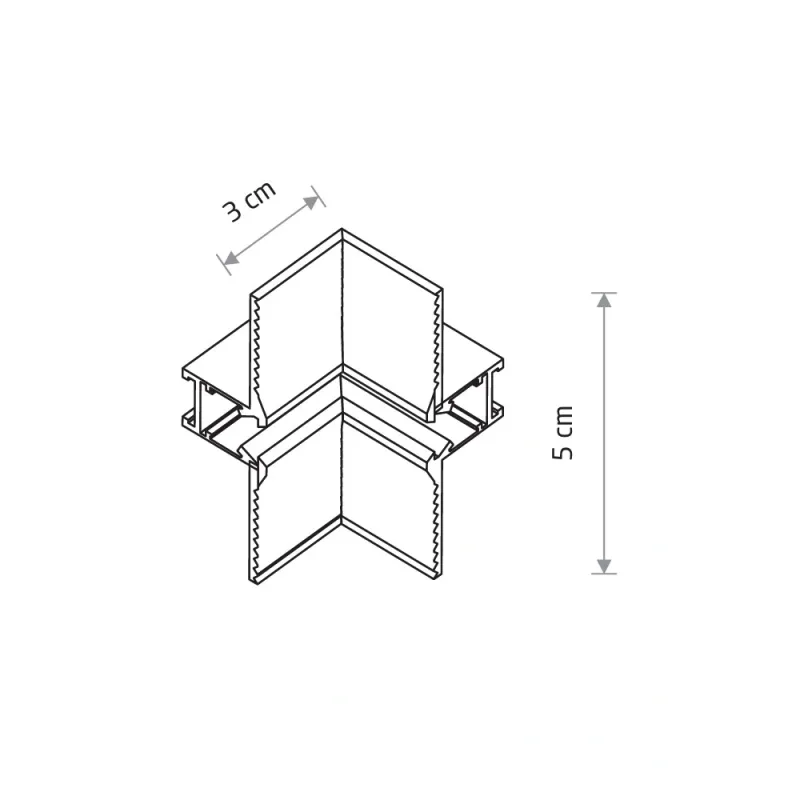 З'єднувач кутовий вбудований Nowodvorski 11733 NANO-LVM Recessed Inside Corner IP20 чорний