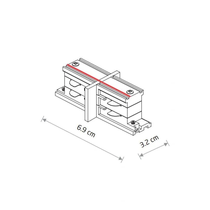 З'єднувач лінійний Nowodvorski 8084 CTLS Straight Connector Mini IP20 чорний