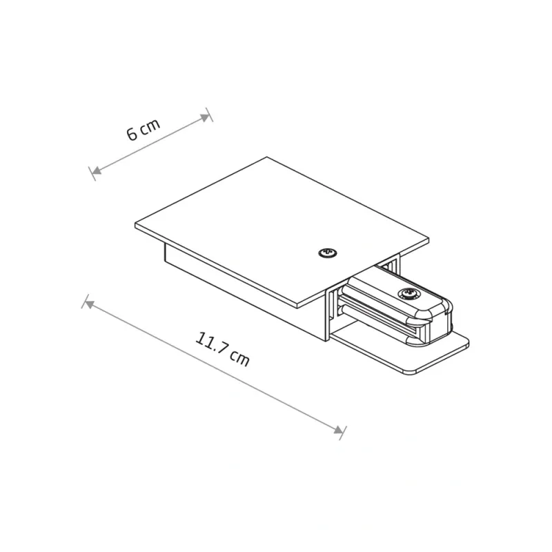 Токоввід Nowodvorski 8973 Profile Recessed Power End Cap IP20 чорний