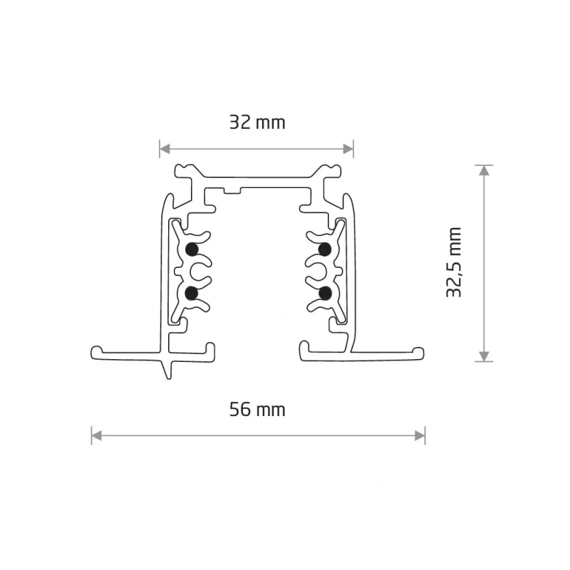 Шинопровід врізний Nowodvorski 8694 CTLS Recessed Track 2м IP20 чорний