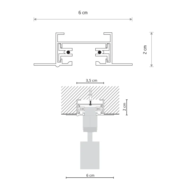 Шинопровід Nowodvorski 9015 Profile Recessed Track 2м IP20 чорний