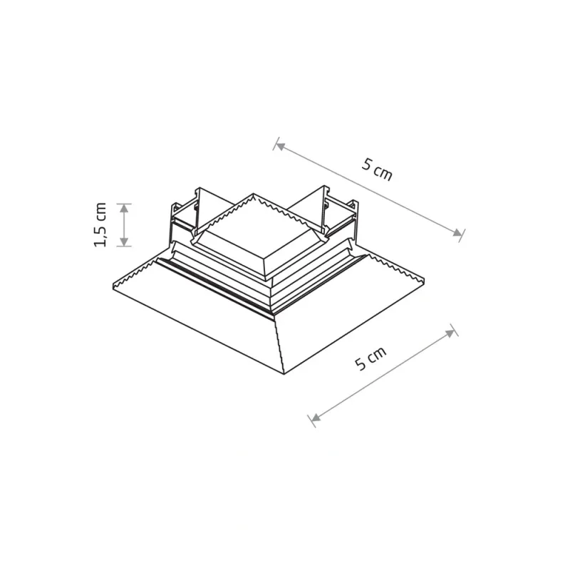 Вбудований горизонтальний кутовий з'єднувач Nowodvorski 11732 NANO-LVM Recessed Horizintal Corner IP20 чорний