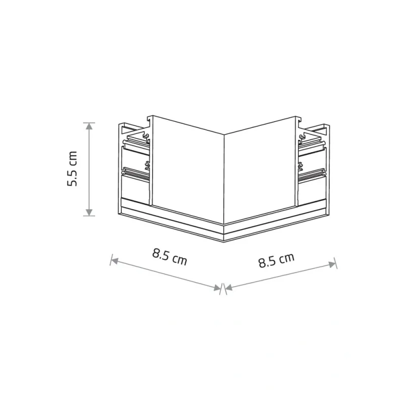 З'єднувач кутовий накладний Nowodvorski 11618 LVM Horizontal Corner IP20 білий