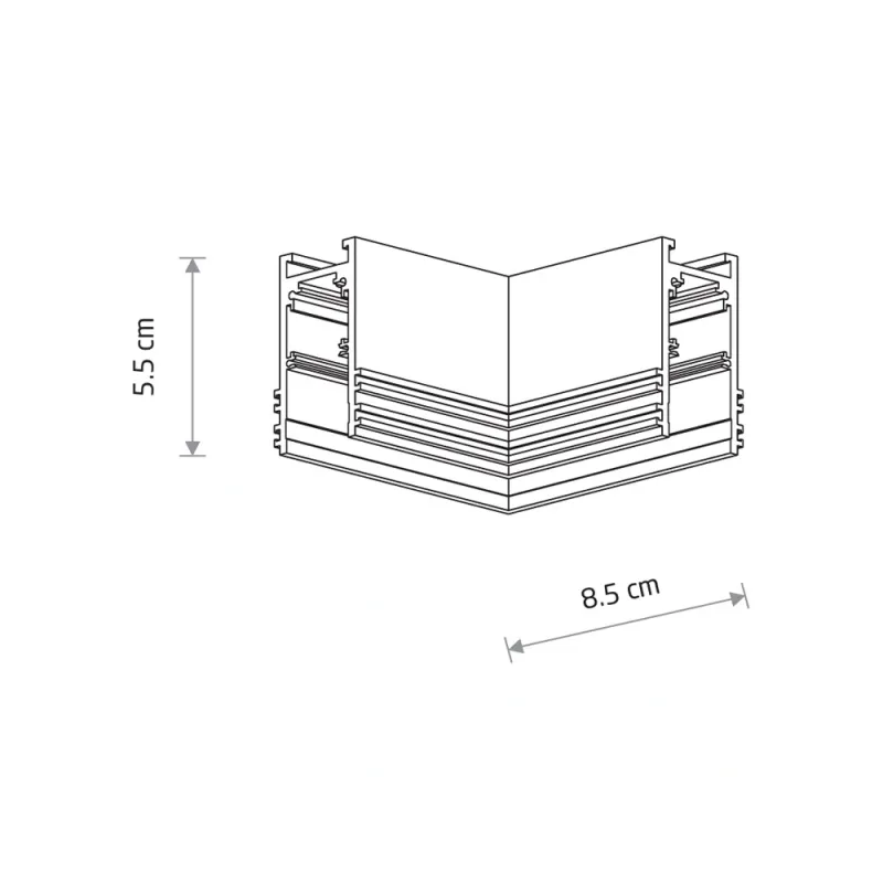 З'єднувач кутовий врізний Nowodvorski 10158 LVM Recessed Horizintal Corner IP20 чорний