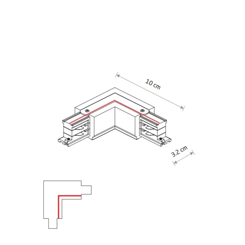 З'єднувач кутовий Nowodvorski 8227 CTLS Power L Connector Right білий