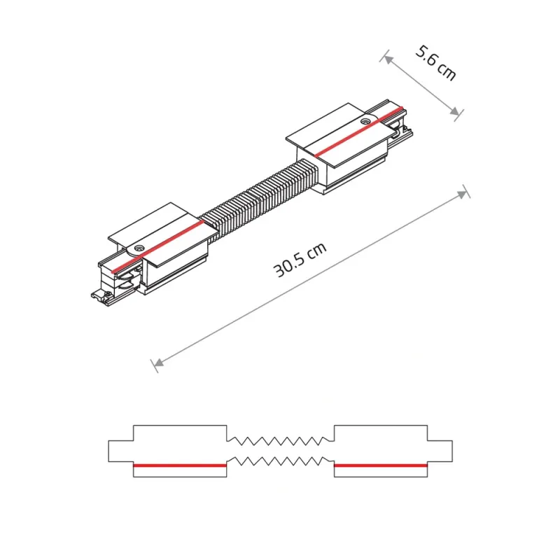 З'єднувач Nowodvorski 8677 CTLS Recessed Power Flex Connector IP20 чорний
