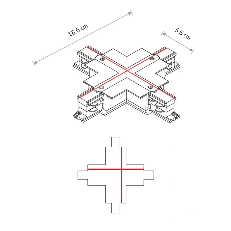 З'єднувач Nowodvorski 8680 CTLS Recessed Power X Connector IP20 чорний