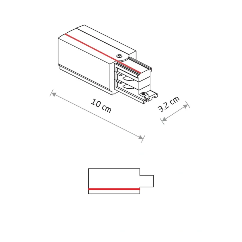Ввід живлення Nowodvorski 8713 CTLS Power End Cap Right PE-R IP20 чорний