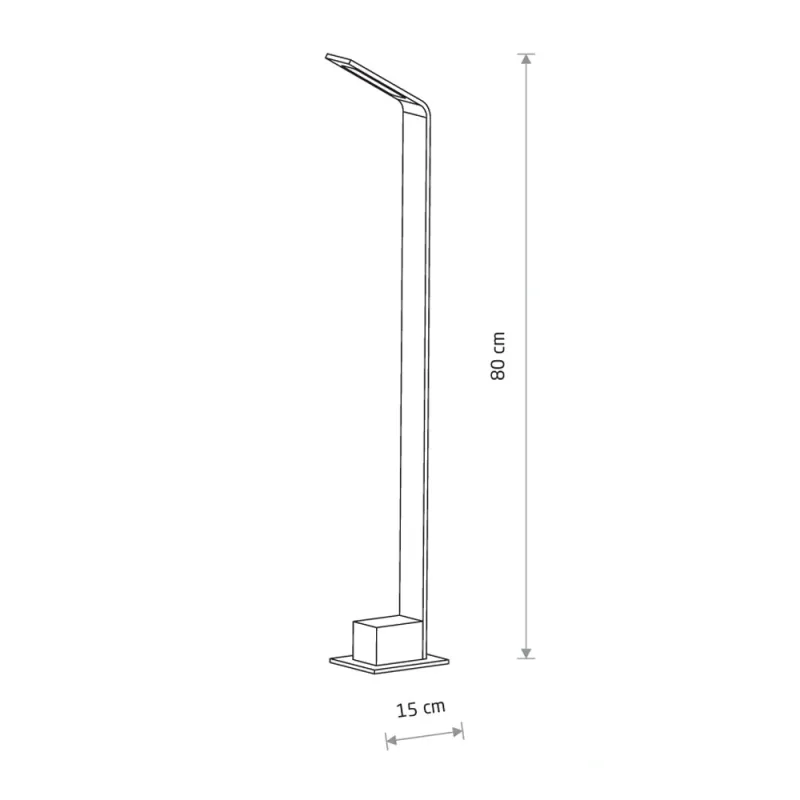 Світильник вуличний стовпчик Nowodvorski 11540 Slim LED 1x7W 3000K 450Lm IP54 чорний
