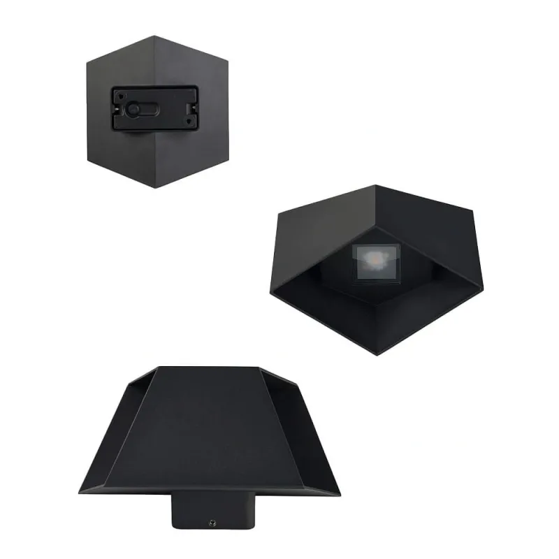 Вуличний світильник Nowodvorski 8142 Triangles LED 2x5W 3000K 700Lm IP54 чорний