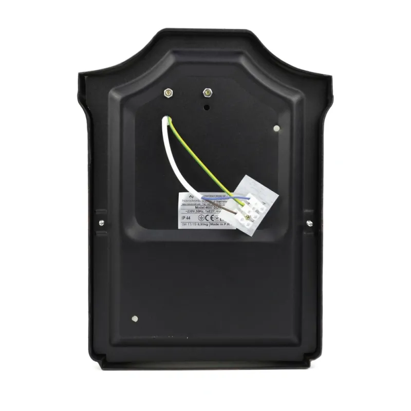 Вуличний світильник Nowodvorski 4687 Don S E27 1x25W IP44 чорний із мідною патиною