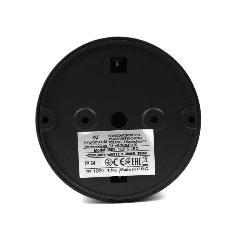 Вуличний світильник Nowodvorski 9508 Tepic LED 1x9W 3000K 395Lm IP54 чорний