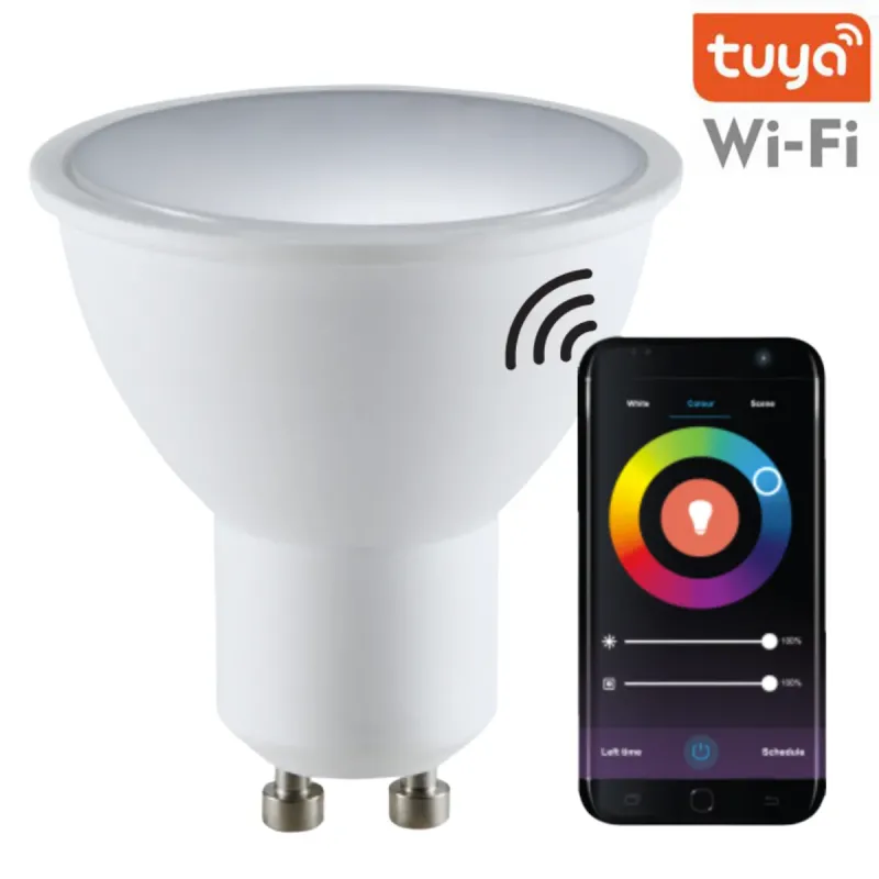 Розумна світлодіодна лампа Sanico Goldlux Wi-Fi GU10 5.5W ТЕПЛИЙ 2700K~ХОЛОДНИЙ 6500K + RGB TUYAsmart – 313805