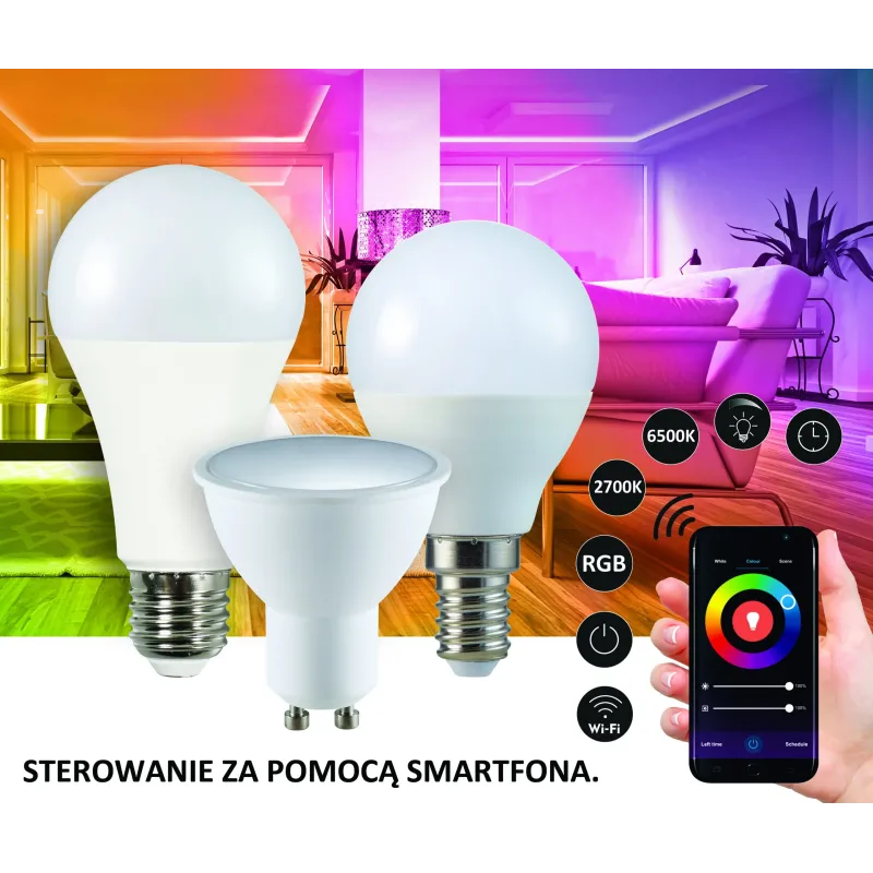 Sanico Goldlux Wi-Fi SMART LED лампа E27 A60 11W WARM 2700K~COLD 6500K + RGB TUYAsmart – 313812