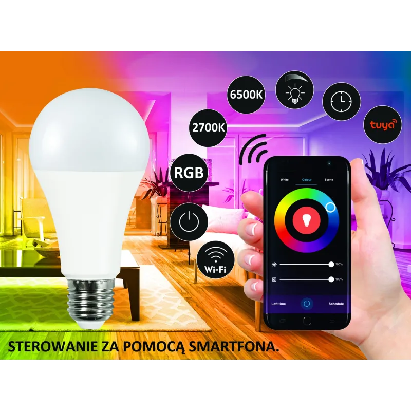 Sanico Goldlux Wi-Fi SMART LED лампа E27 A60 11W WARM 2700K~COLD 6500K + RGB TUYAsmart – 313812