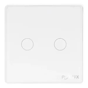 Подвійний сенсорний вимикач Sanico Goldlux Wi-Fi SMART білий з конденсатором TUYAsmart IP20 – 314345
