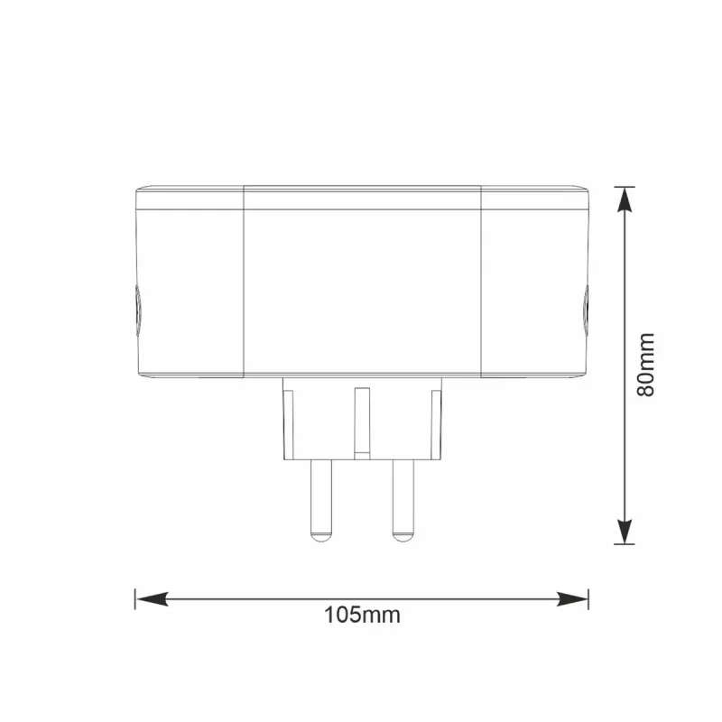 Sanico Goldlux Wi-Fi SMART подвійна розетка TUYAsmart IP20 – 315922