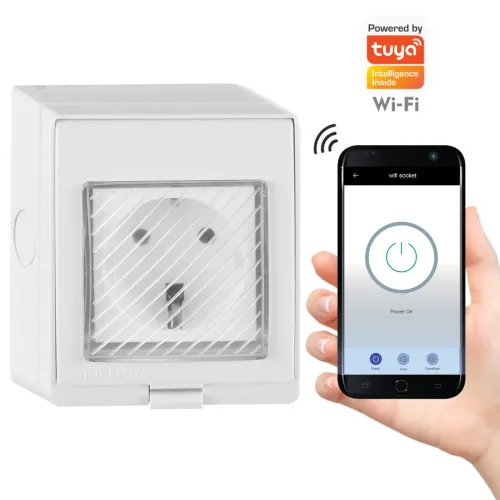 Sanico Goldlux Wi-Fi SMART розетка поверхневого монтажу TUYAsmart IP55 – 316011