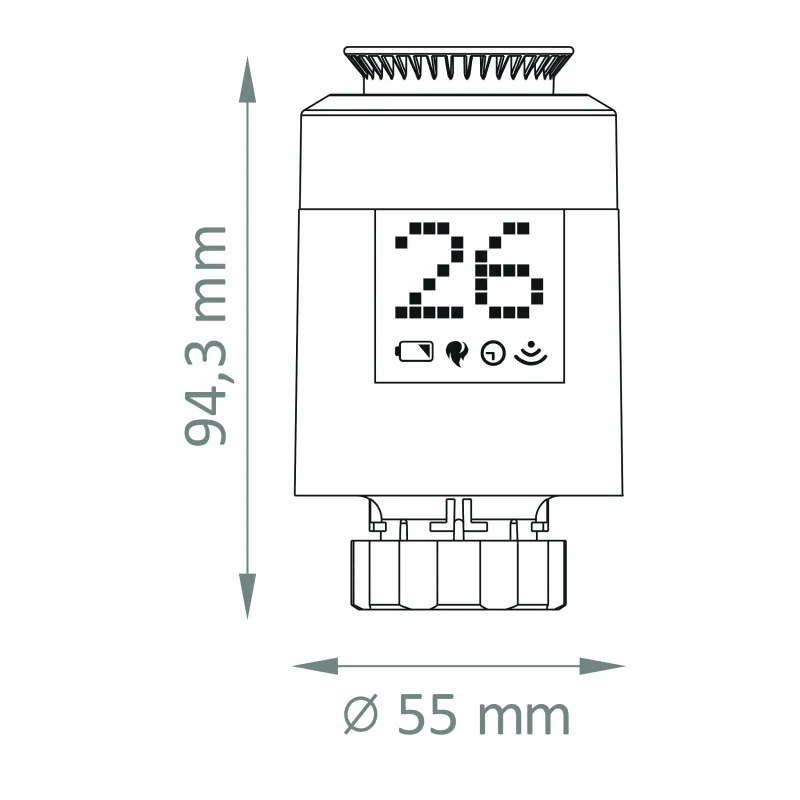 Sanico Goldlux Wi-Fi SMART TUYAsmart ZIGBEE IP21 Термостатична головка – 317469