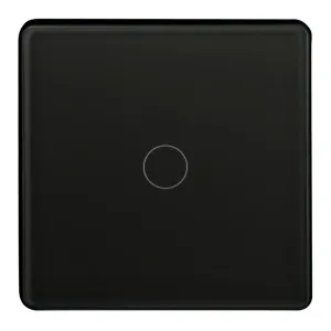 Односенсорний вимикач Sanico Goldlux Wi-Fi SMART чорного кольору з конденсатором TUYAsmart IP20 – 319050