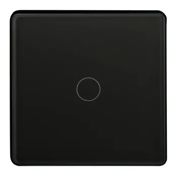 Односенсорний вимикач Sanico Goldlux Wi-Fi SMART чорного кольору з конденсатором TUYAsmart IP20 – 319050