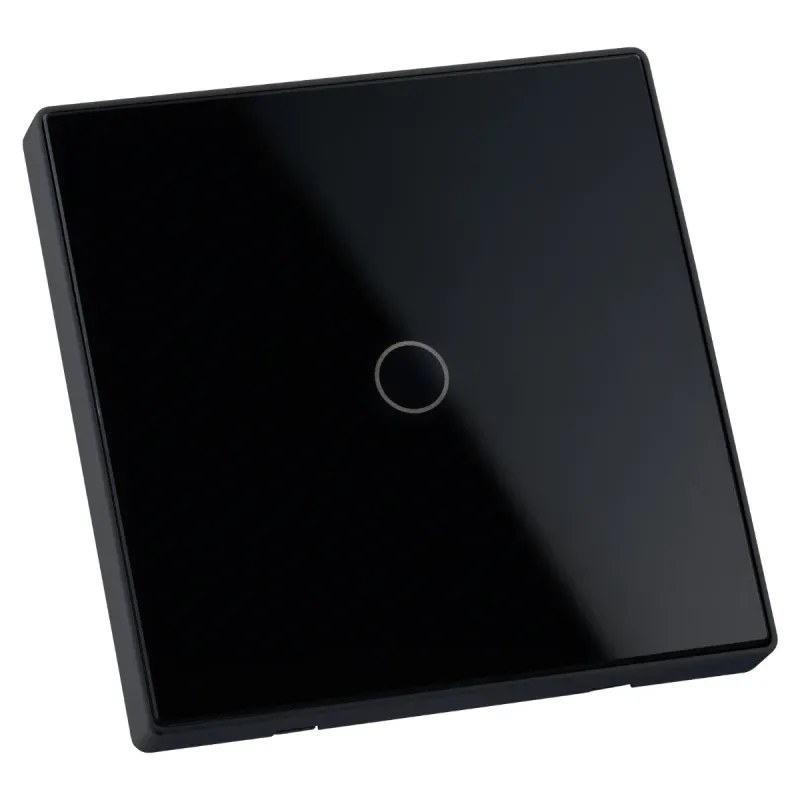 Односенсорний вимикач Sanico Goldlux Wi-Fi SMART чорного кольору з конденсатором TUYAsmart IP20 – 319050