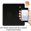 Подвійний сенсорний вимикач Sanico Goldlux Wi-Fi SMART чорного кольору з конденсатором TUYAsmart IP20 – 319067