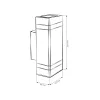 Вуличний світильник Goldlux 307866 Gilbert GU10 2x10W IP44 чорний