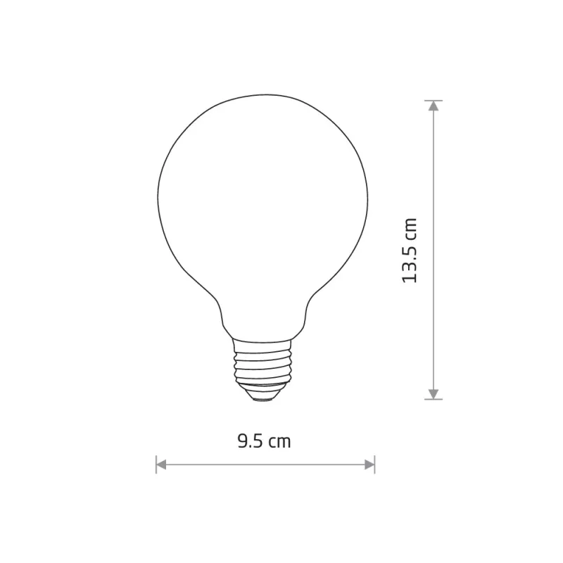 Світлодіодна лампочка Nowodvorski 9177 Bulb Glass Ball LED E27 1x8W 3000K 840Lm IP20 біла