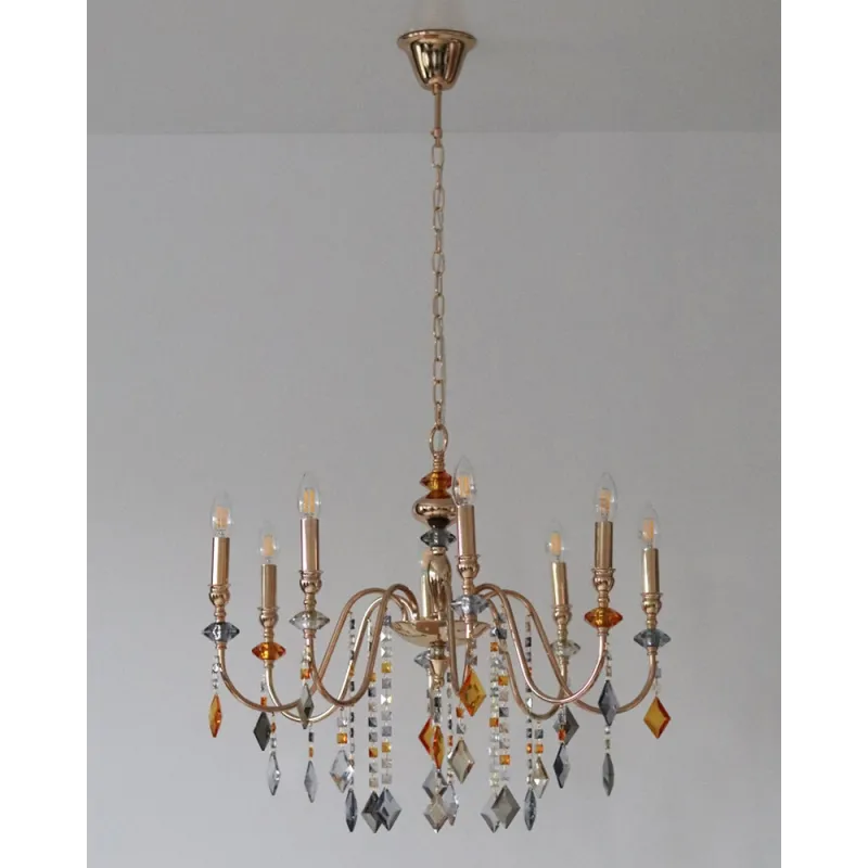 Люстра Edlin PL2416-8 Vanessa E14 8x12W IP20 золотий 32205341