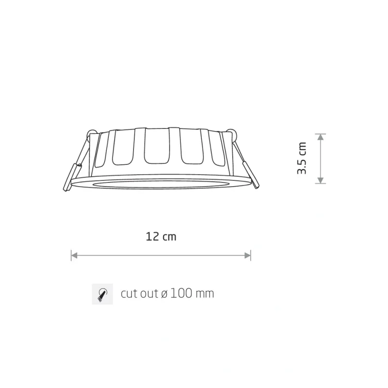 Точковий світильник Nowodvorski 8782 CL KOS LED 1x8W 3000K 650Lm IP44 білий